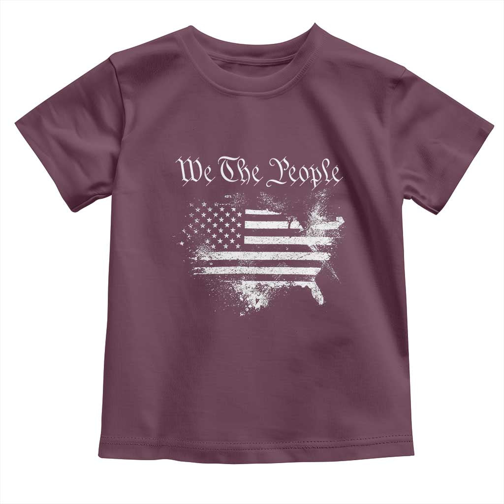 We The People Toddler T Shirt Vintage Grunge American Flag 4th of July 1776