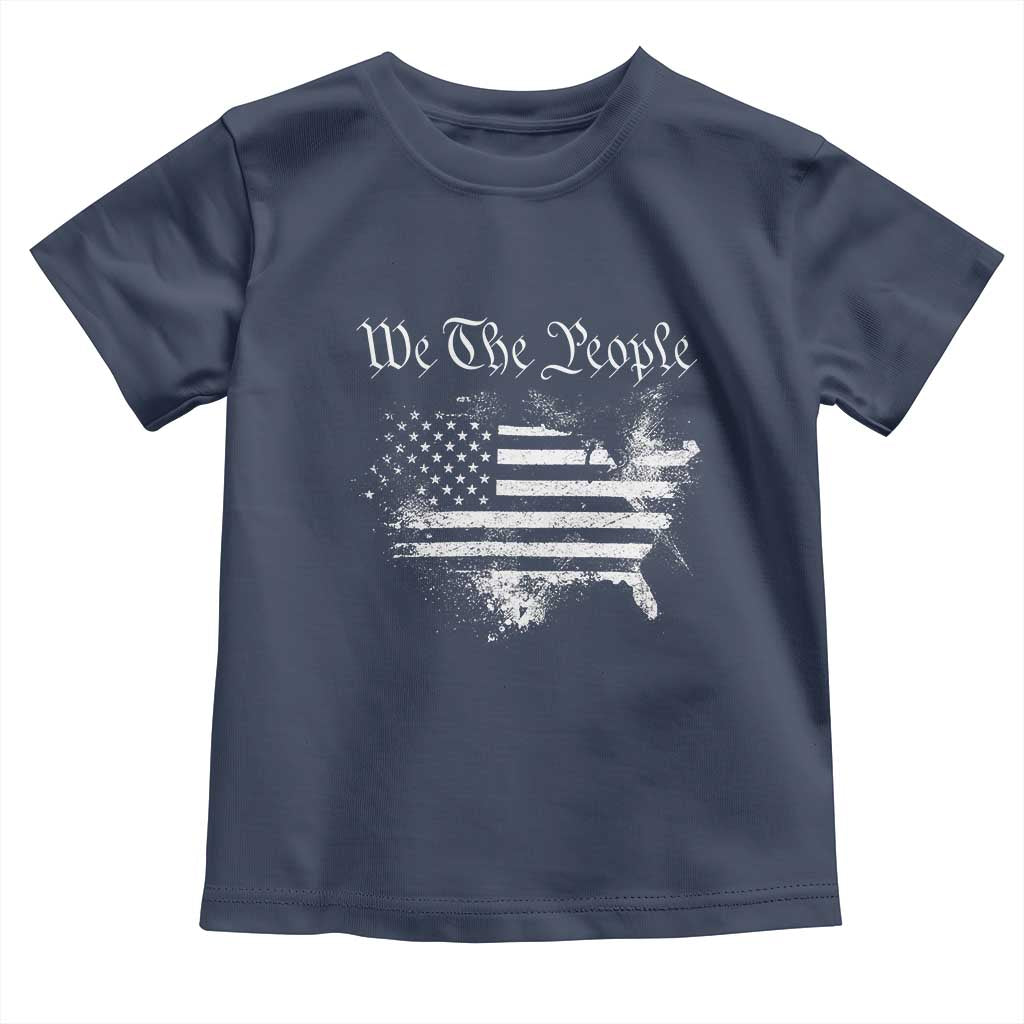 We The People Toddler T Shirt Vintage Grunge American Flag 4th of July 1776