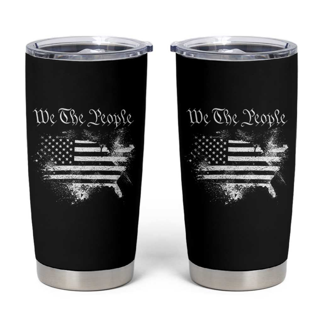 We The People Tumbler Cup Vintage Grunge American Flag 4th of July 1776