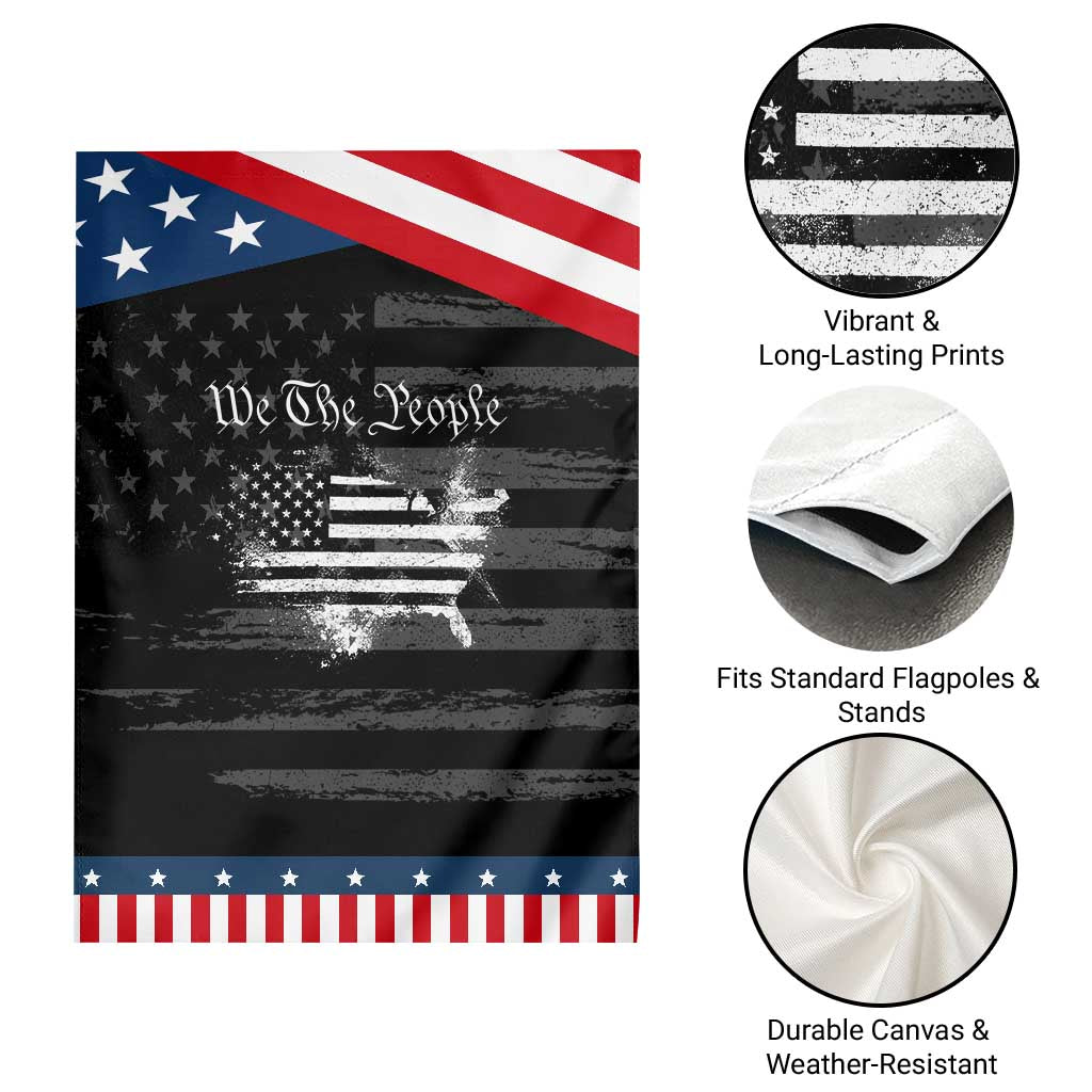 We The People Garden Flag Vintage Grunge American Flag 4th of July 1776