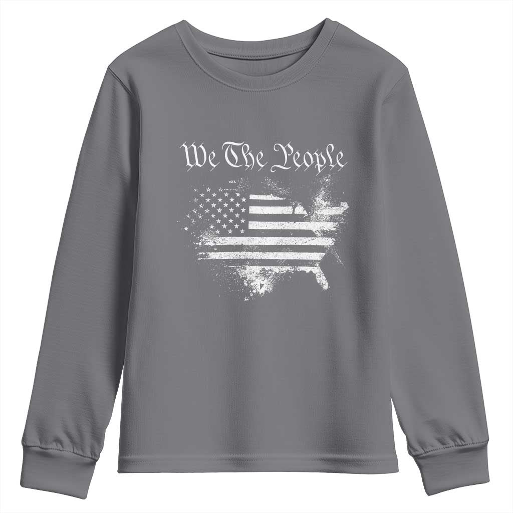 We The People Youth Sweatshirt Vintage Grunge American Flag 4th of July 1776