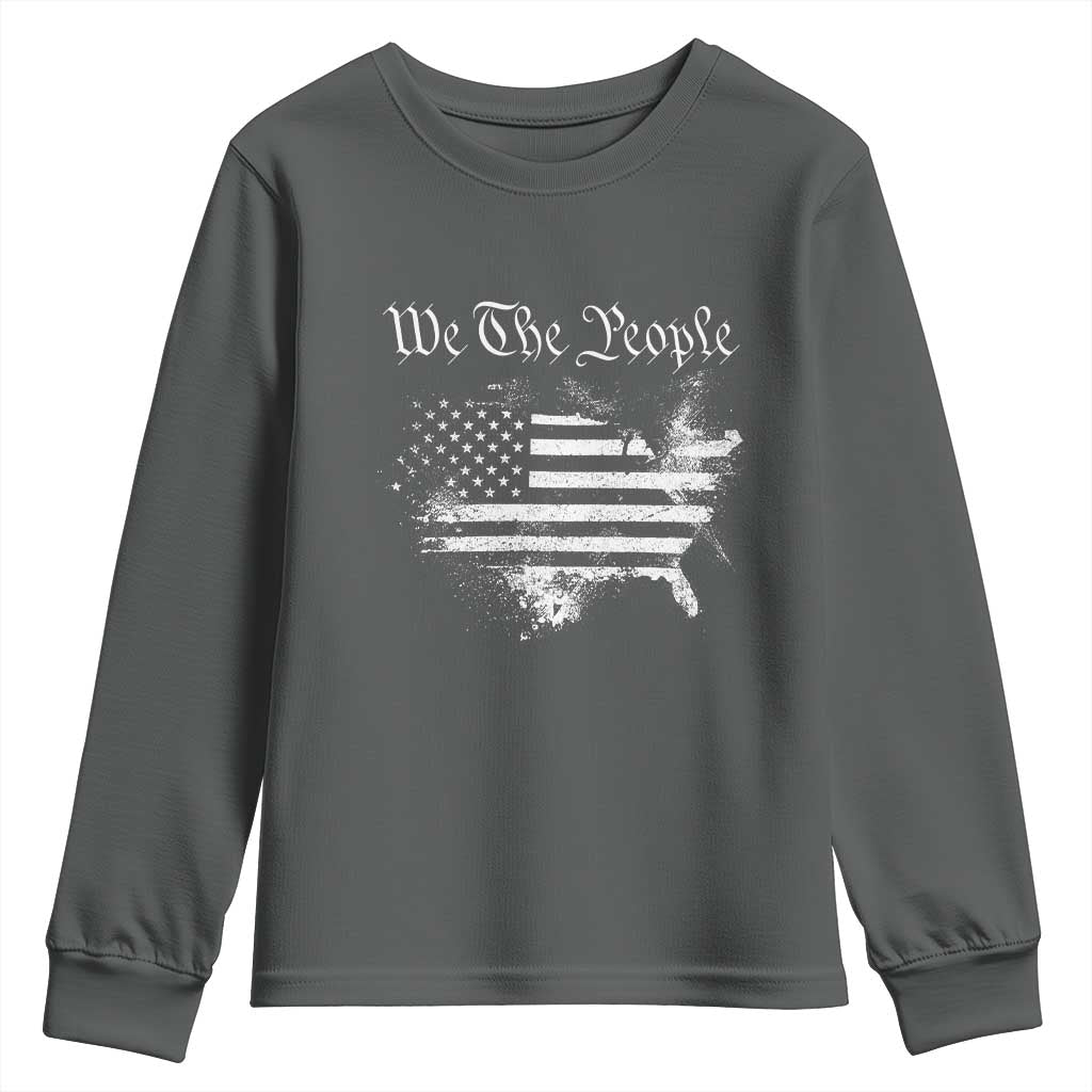 We The People Youth Sweatshirt Vintage Grunge American Flag 4th of July 1776