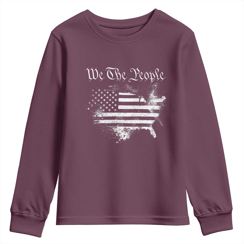 We The People Youth Sweatshirt Vintage Grunge American Flag 4th of July 1776
