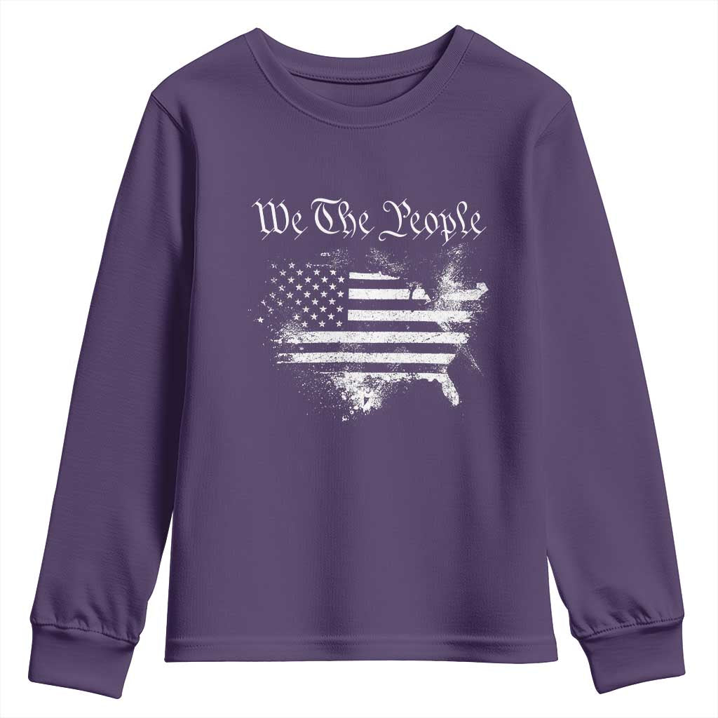 We The People Youth Sweatshirt Vintage Grunge American Flag 4th of July 1776