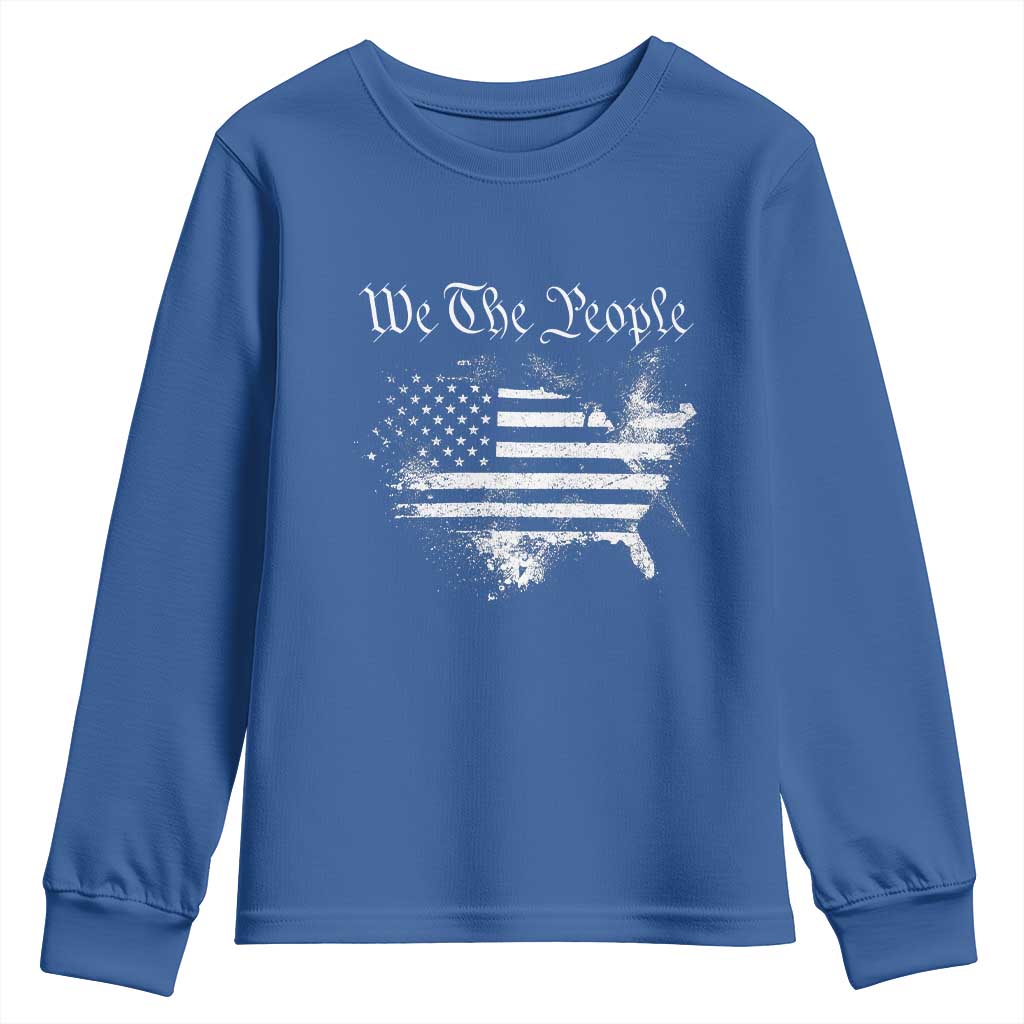 We The People Youth Sweatshirt Vintage Grunge American Flag 4th of July 1776