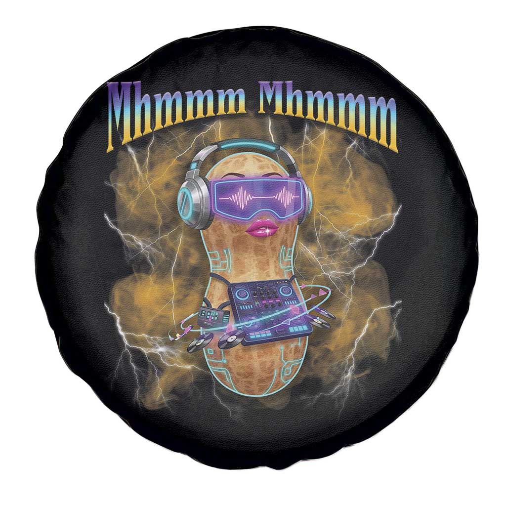 Funny Burnt Peanut Goop Spare Tire Cover DJ Music Meme