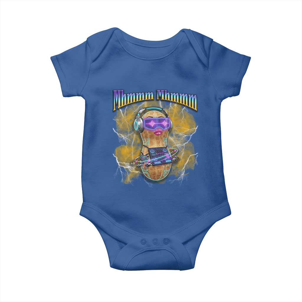 Funny Burnt Peanut Goop Baby Onesie DJ Music Meme