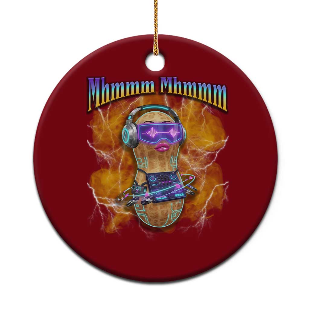 Funny Burnt Peanut Goop Ceramic Ornament DJ Music Meme