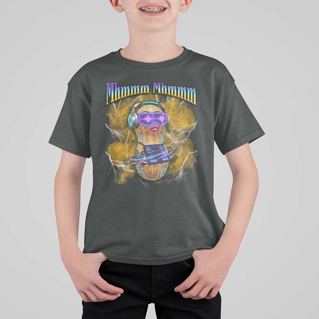 Funny Burnt Peanut Goop T Shirt For Kid DJ Music Meme