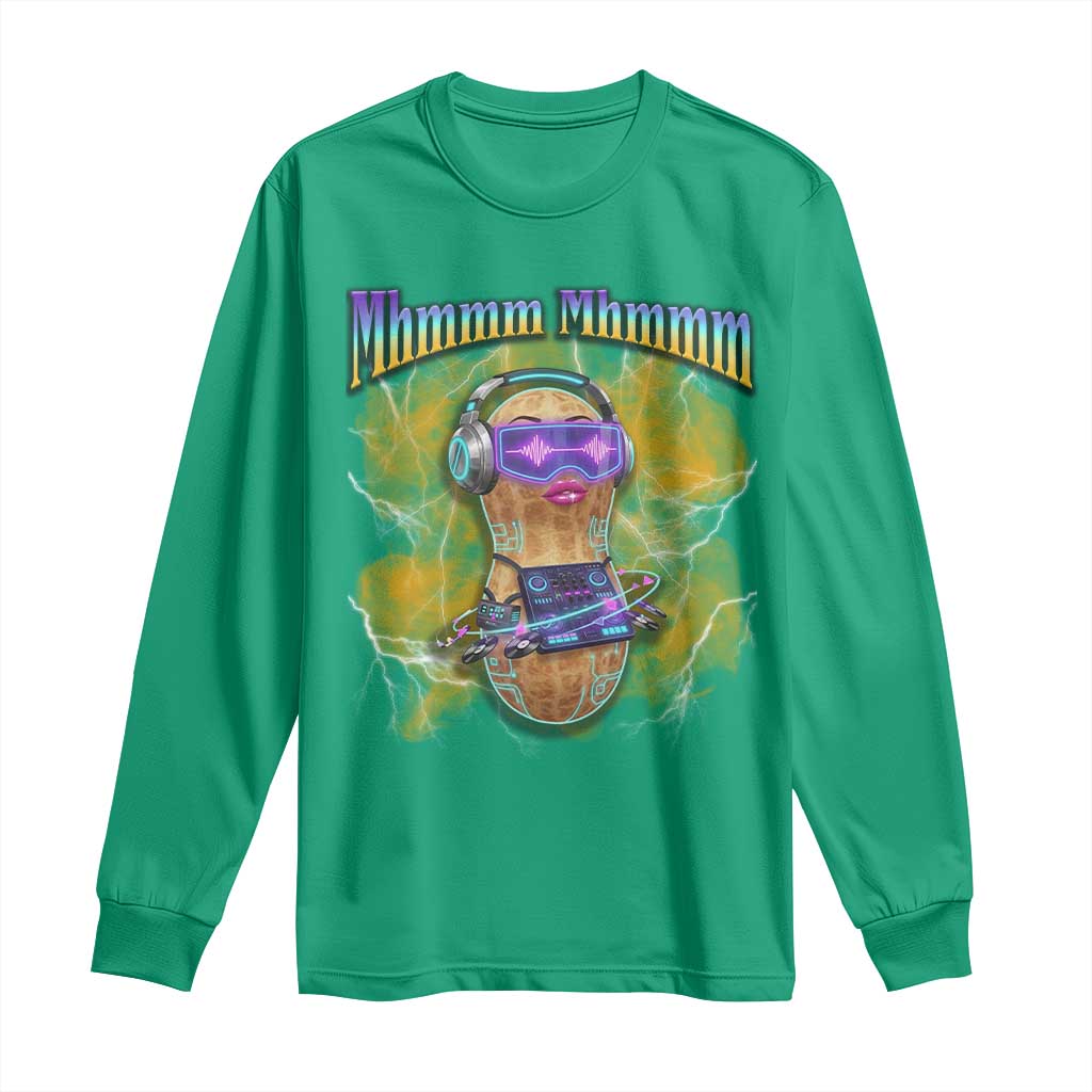 Funny Burnt Peanut Goop Long Sleeve Shirt DJ Music Meme