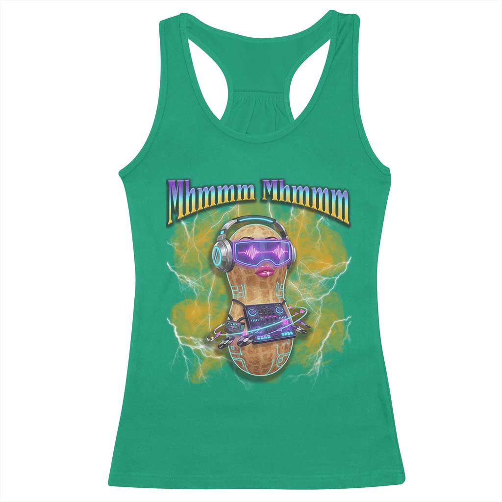 Funny Burnt Peanut Goop Racerback Tank Top DJ Music Meme