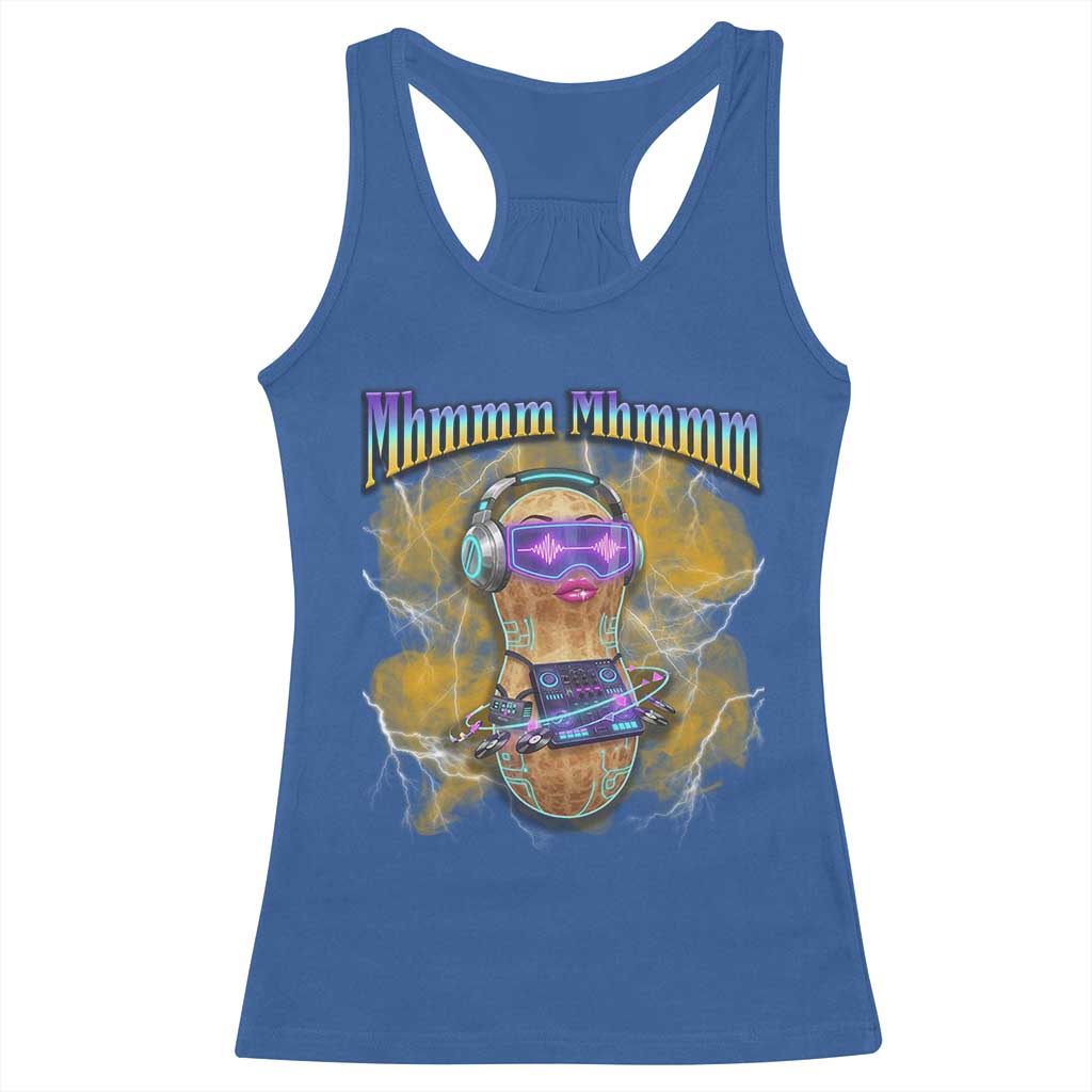 Funny Burnt Peanut Goop Racerback Tank Top DJ Music Meme