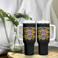 Funny Burnt Peanut Goop Tumbler With Handle DJ Music Meme