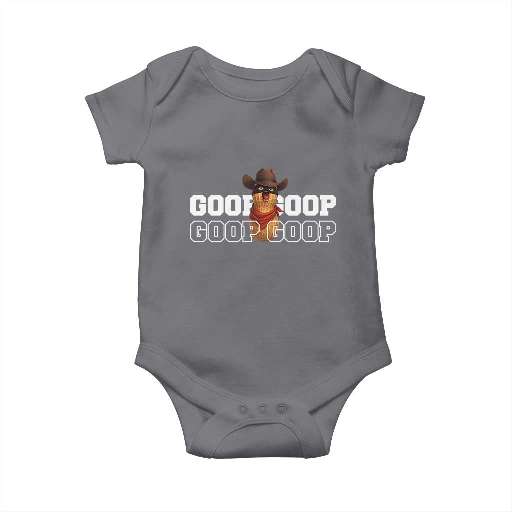 Funny Burnt Peanut Goop Baby Onesie Internet Viral Meme Trendy