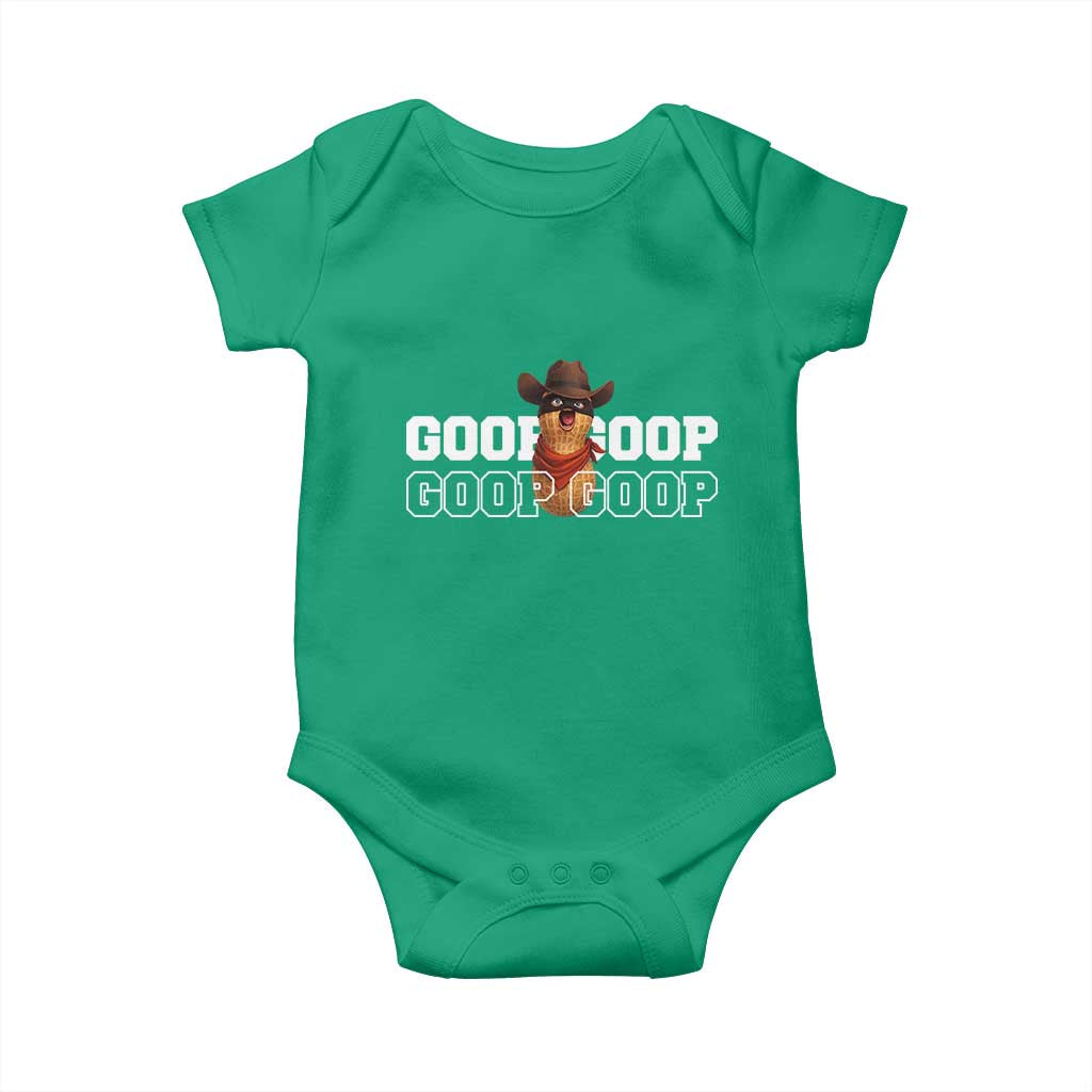 Funny Burnt Peanut Goop Baby Onesie Internet Viral Meme Trendy