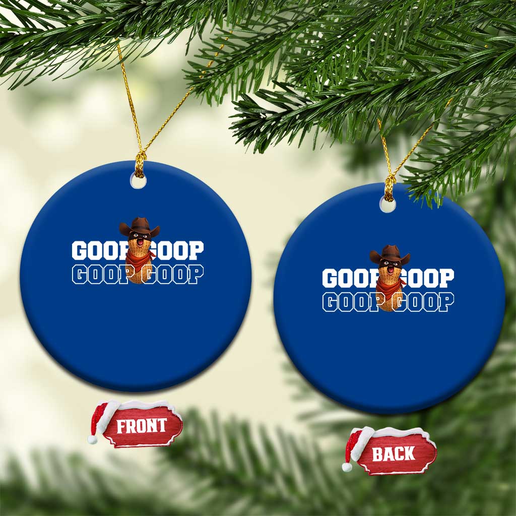 Funny Burnt Peanut Goop Ceramic Ornament Internet Viral Meme Trendy