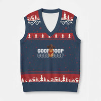 Funny Burnt Peanut Goop V-Neck Knit Sweater Vest Internet Viral Meme Trendy