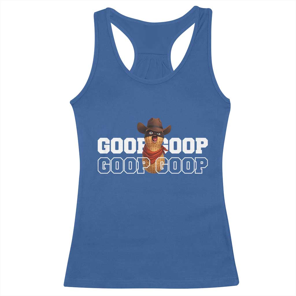Funny Burnt Peanut Goop Racerback Tank Top Internet Viral Meme Trendy