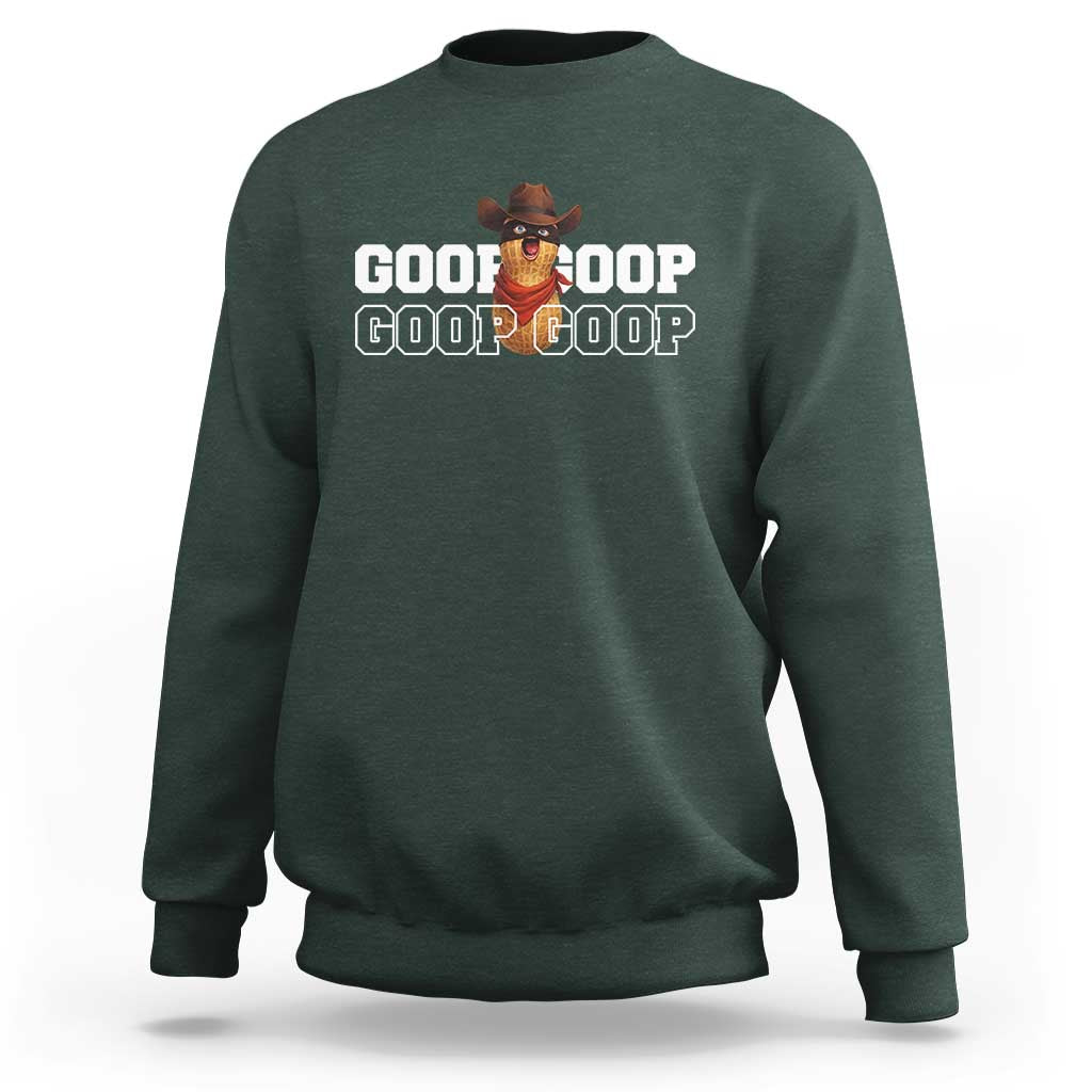 Funny Burnt Peanut Goop Sweatshirt Internet Viral Meme Trendy