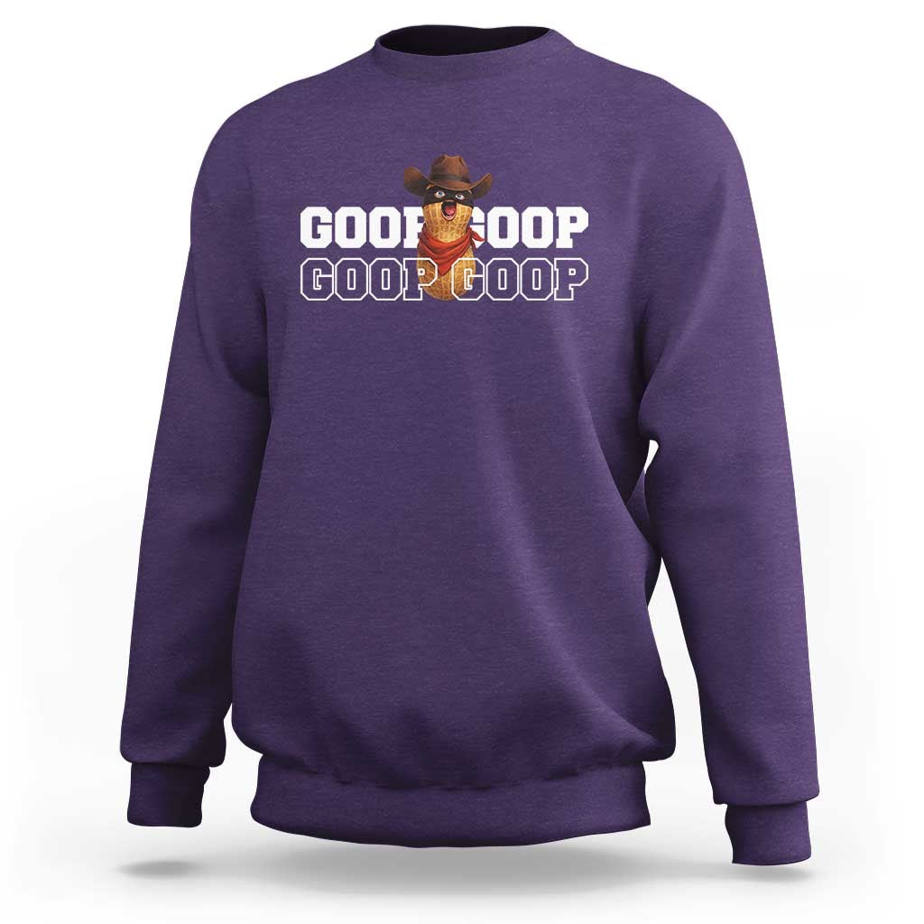 Funny Burnt Peanut Goop Sweatshirt Internet Viral Meme Trendy