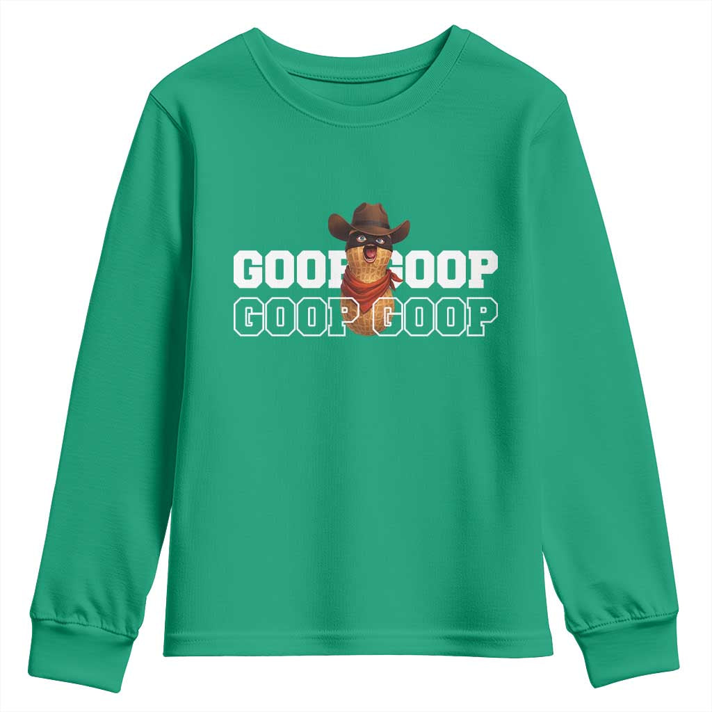 Funny Burnt Peanut Goop Youth Sweatshirt Internet Viral Meme Trendy
