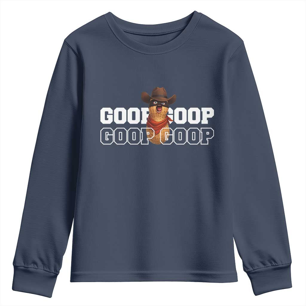 Funny Burnt Peanut Goop Youth Sweatshirt Internet Viral Meme Trendy