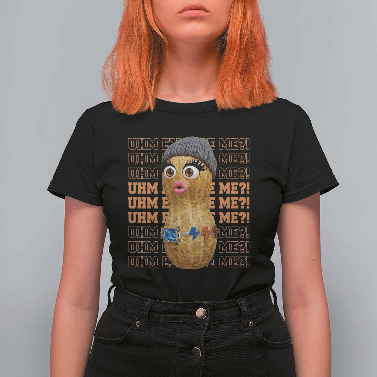 Funny Burnt Peanut Goop T Shirt For Women Uhm Excuse Me