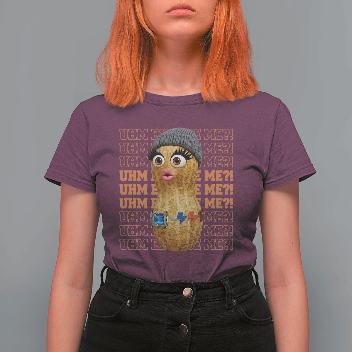 Funny Burnt Peanut Goop T Shirt For Women Uhm Excuse Me
