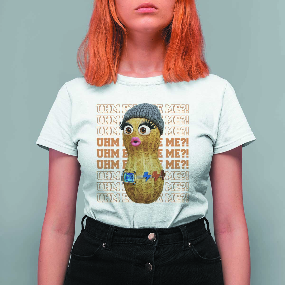 Funny Burnt Peanut Goop T Shirt For Women Uhm Excuse Me