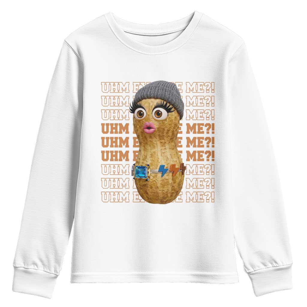 Funny Burnt Peanut Goop Youth Sweatshirt Uhm Excuse Me
