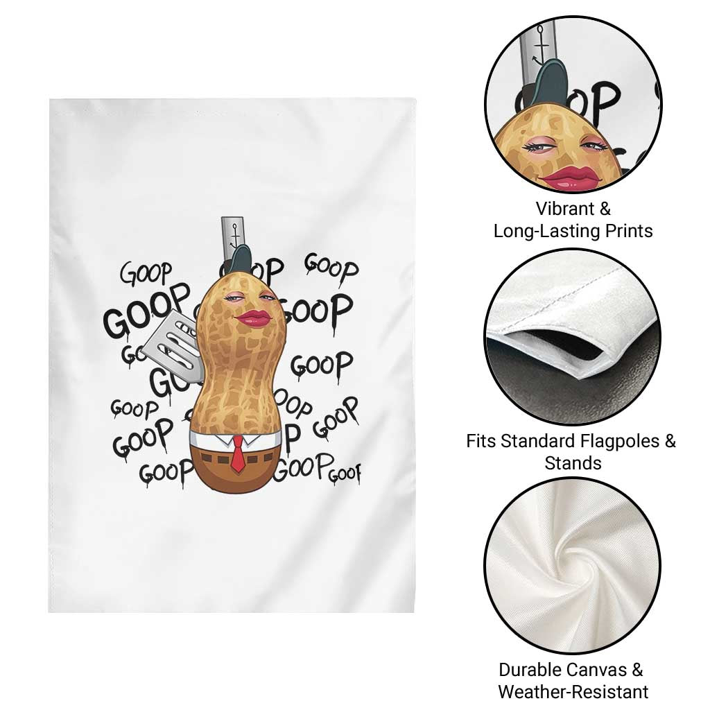 Funny Burnt Peanut Garden Flag Goop Bungulato Homage