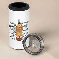 Funny Burnt Peanut 4 in 1 Can Cooler Tumbler Goop Bungulato Homage
