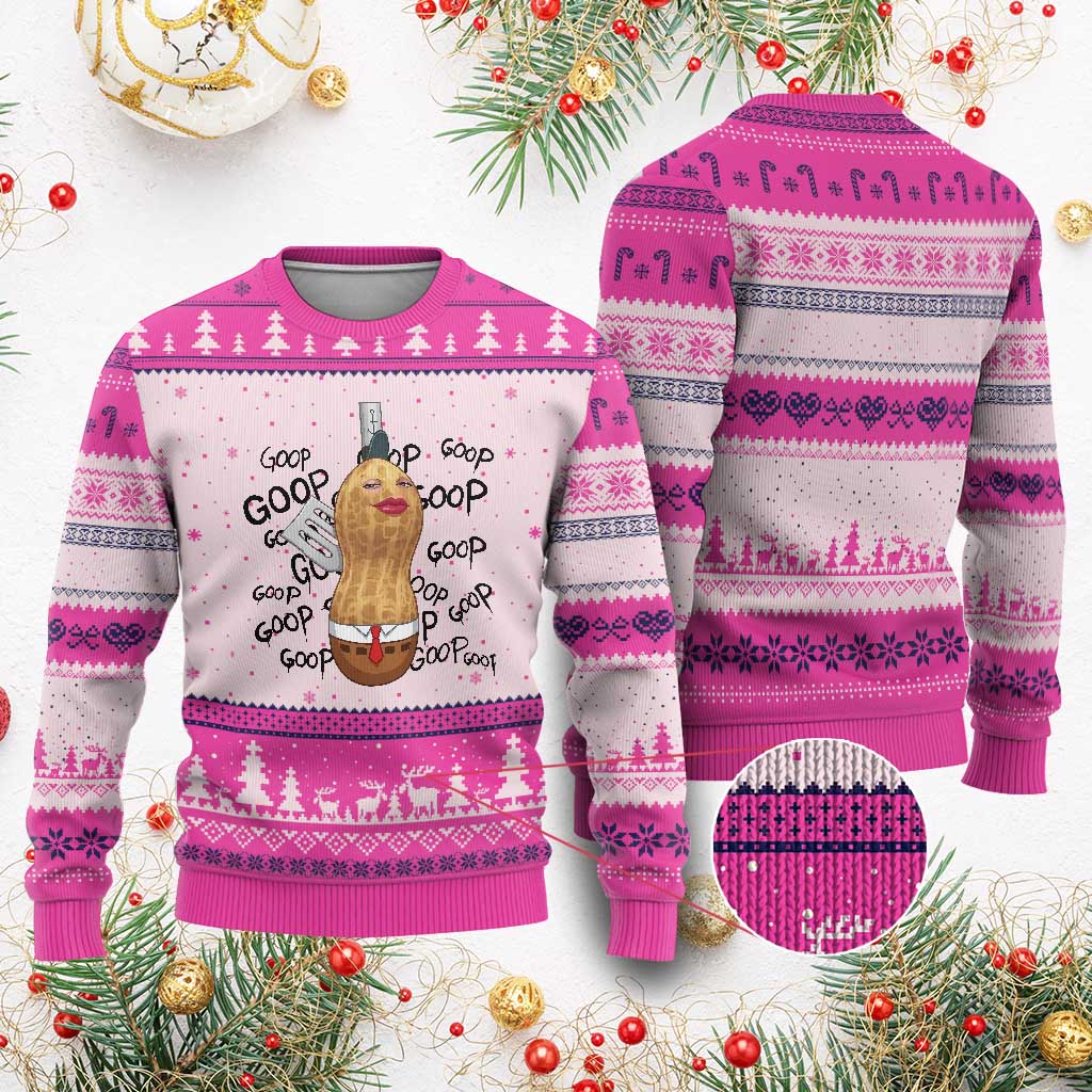 Funny Burnt Peanut Ugly Christmas Sweater Goop Bungulato Homage