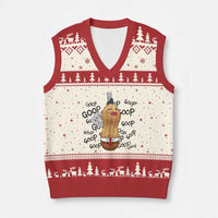 Funny Burnt Peanut V-Neck Knit Sweater Vest Goop Bungulato Homage