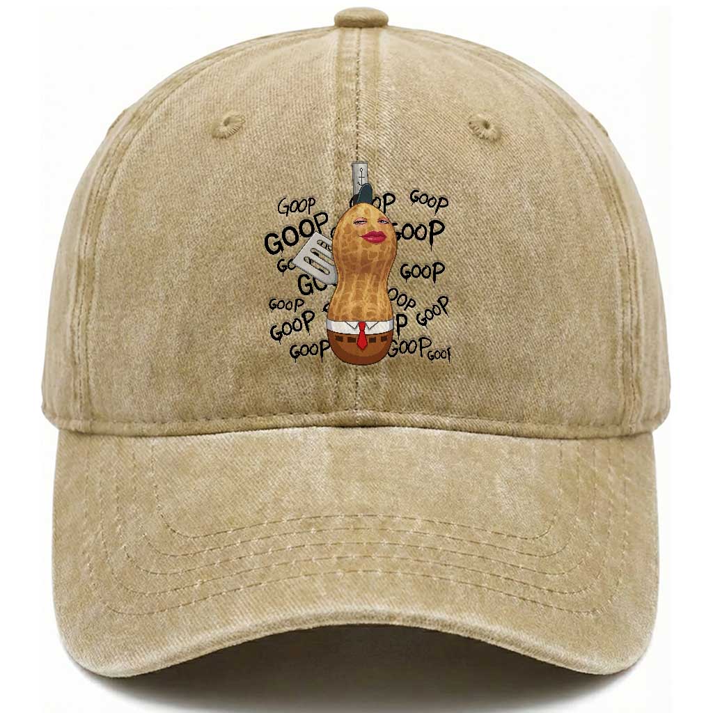 Funny Burnt Peanut Washed Cotton Baseball Cap Goop Bungulato Homage