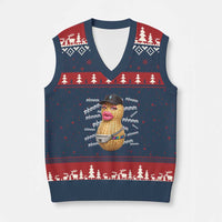 Funny Burnt Peanut Goop V-Neck Knit Sweater Vest Mhmmm Goop Bungulato