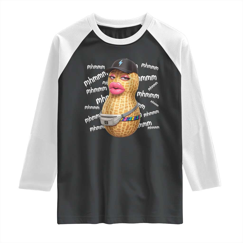 Funny Burnt Peanut Goop Raglan Shirt Mhmmm Goop Bungulato