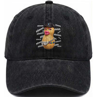 Funny Burnt Peanut Goop Washed Cotton Baseball Cap Mhmmm Goop Bungulato