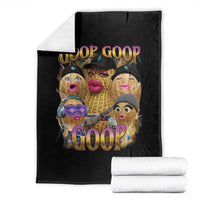 Funny Burnt Peanut Goop Throw Blanket Bungulato 90s Bootleg Meme Trendy
