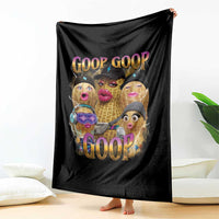 Funny Burnt Peanut Goop Throw Blanket Bungulato 90s Bootleg Meme Trendy