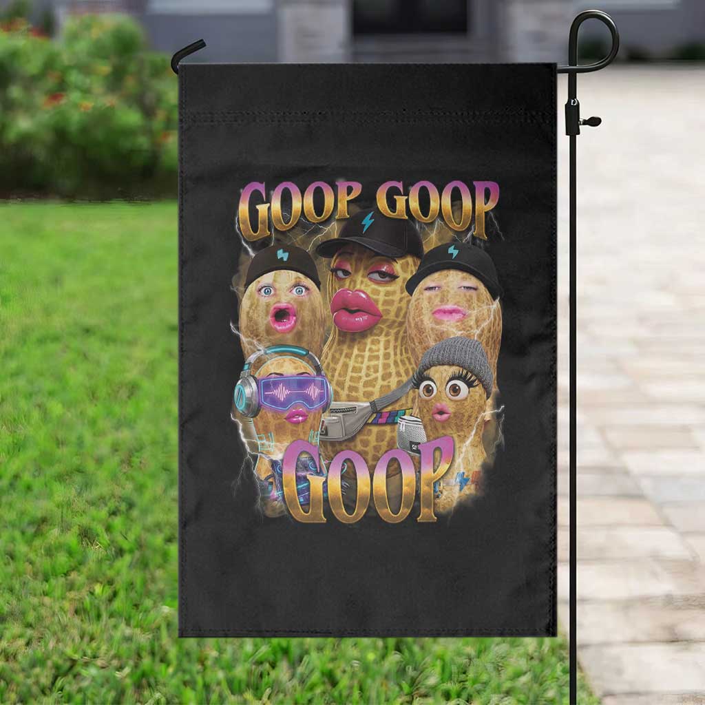 Funny Burnt Peanut Goop Garden Flag Bungulato 90s Bootleg Meme Trendy