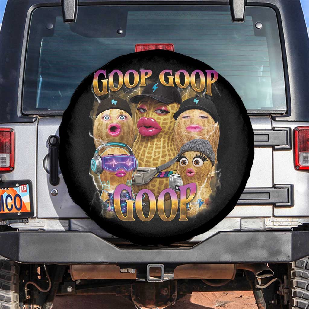 Funny Burnt Peanut Goop Spare Tire Cover Bungulato 90s Bootleg Meme Trendy