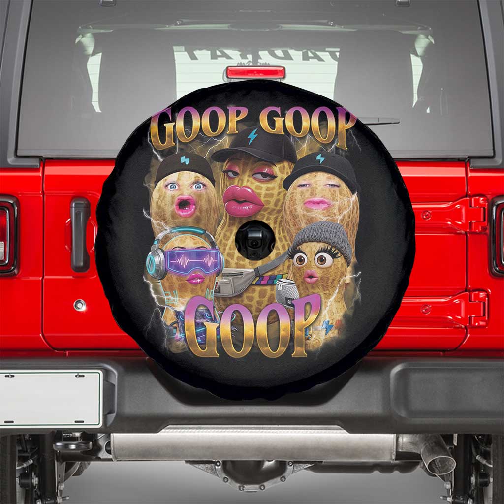 Funny Burnt Peanut Goop Spare Tire Cover Bungulato 90s Bootleg Meme Trendy