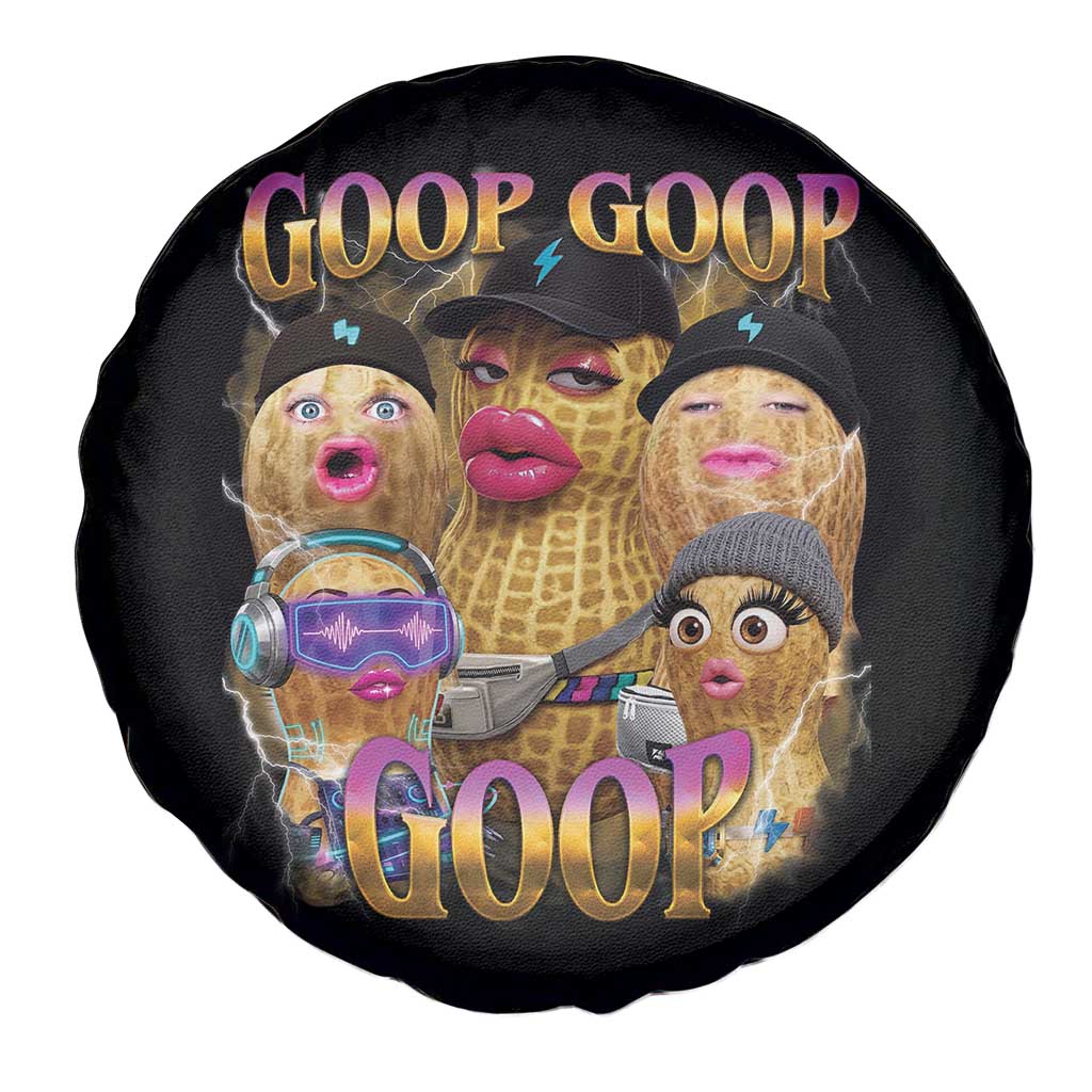 Funny Burnt Peanut Goop Spare Tire Cover Bungulato 90s Bootleg Meme Trendy