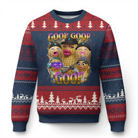 Funny Burnt Peanut Goop Ugly Christmas Sweater Bungulato 90s Bootleg Meme Trendy