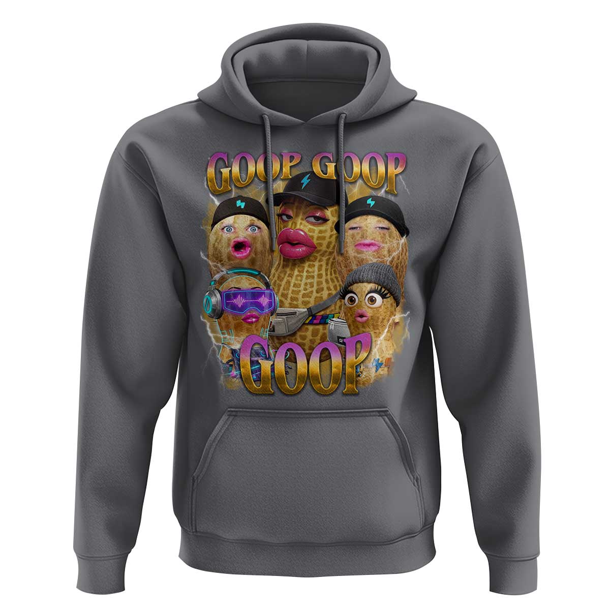 Funny Burnt Peanut Goop Hoodie Bungulato 90s Bootleg Meme Trendy