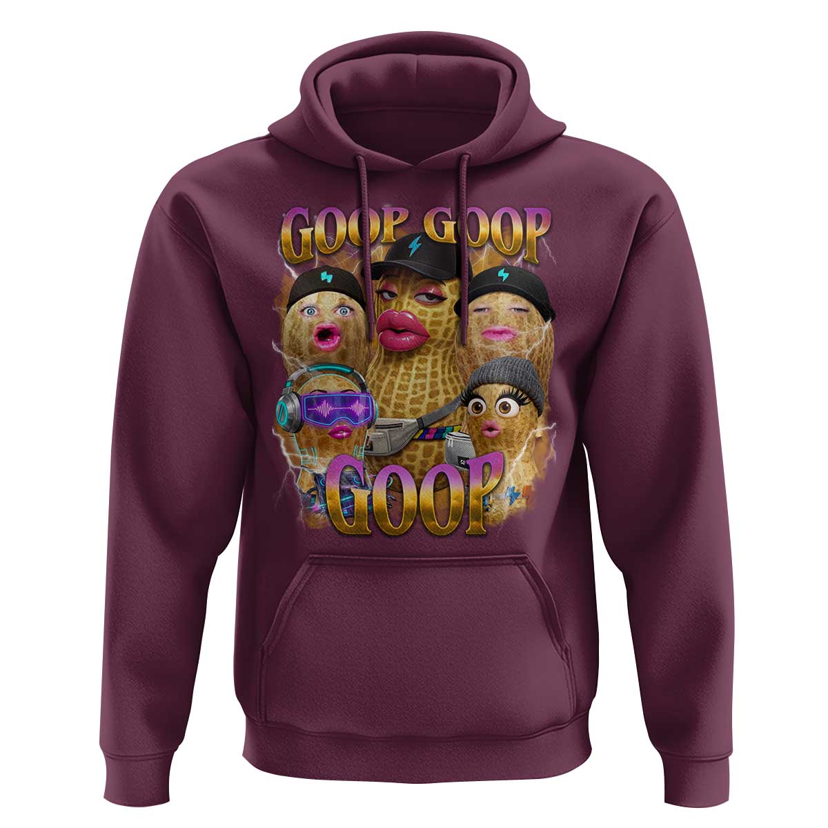 Funny Burnt Peanut Goop Hoodie Bungulato 90s Bootleg Meme Trendy