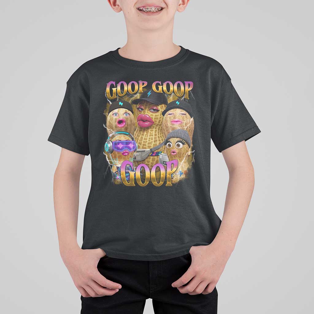 Funny Burnt Peanut Goop T Shirt For Kid Bungulato 90s Bootleg Meme Trendy
