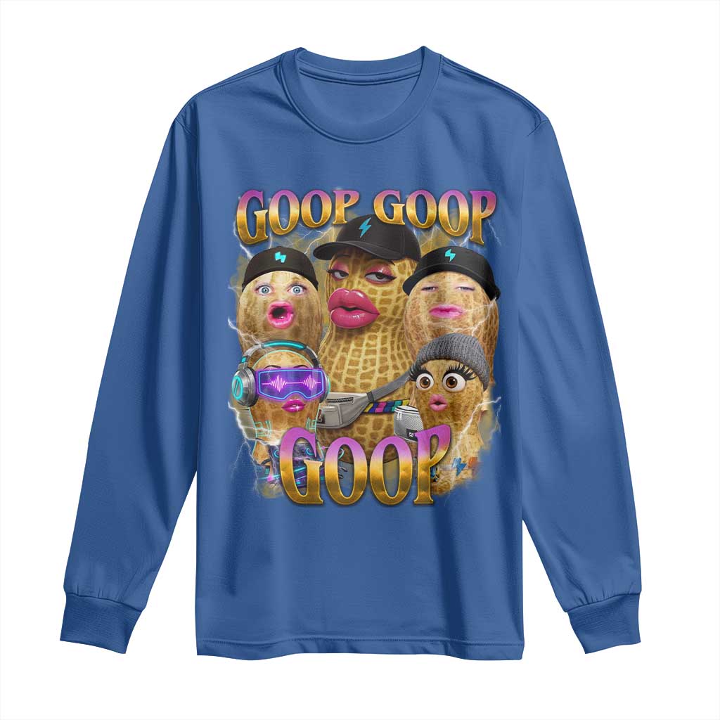 Funny Burnt Peanut Goop Long Sleeve Shirt Bungulato 90s Bootleg Meme Trendy