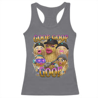 Funny Burnt Peanut Goop Racerback Tank Top Bungulato 90s Bootleg Meme Trendy